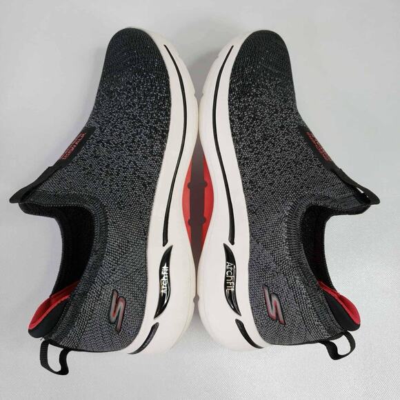 Skechers Sneaker Slip On Go Walk Arch Fit Men’s Size 7 Linear Axis Gray - Picture 2 of 9